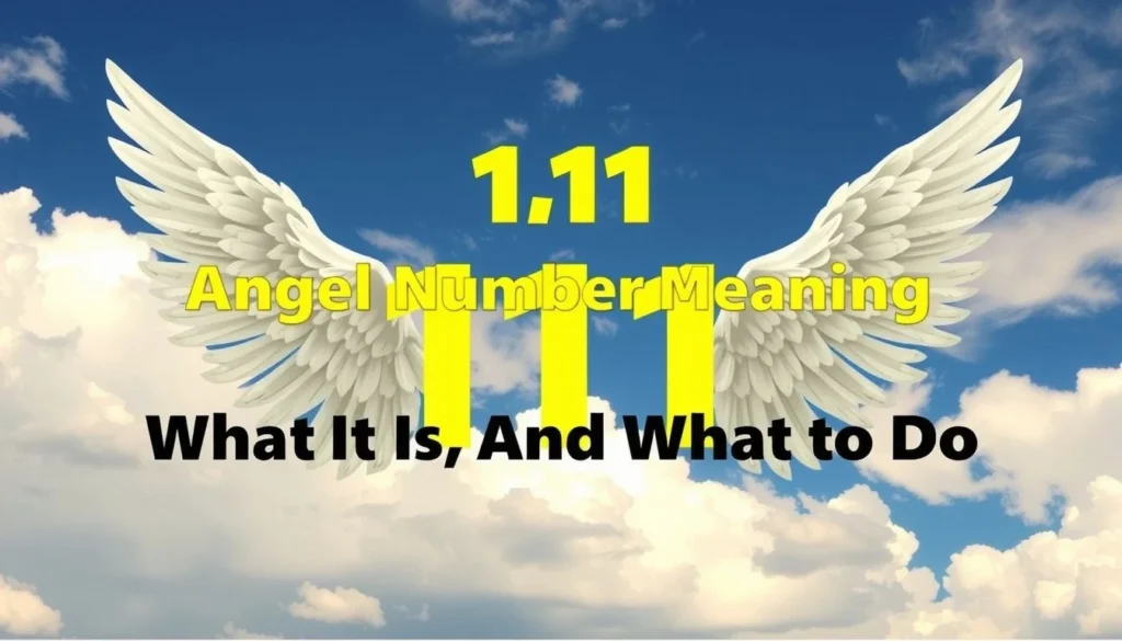 AI-generated illustration for the article "111 Angel Number Meaning: What It Is and What to Do"