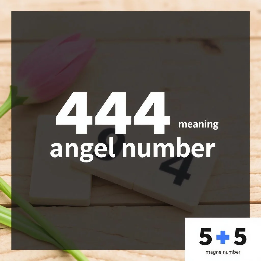 444 meaning angel number illustration