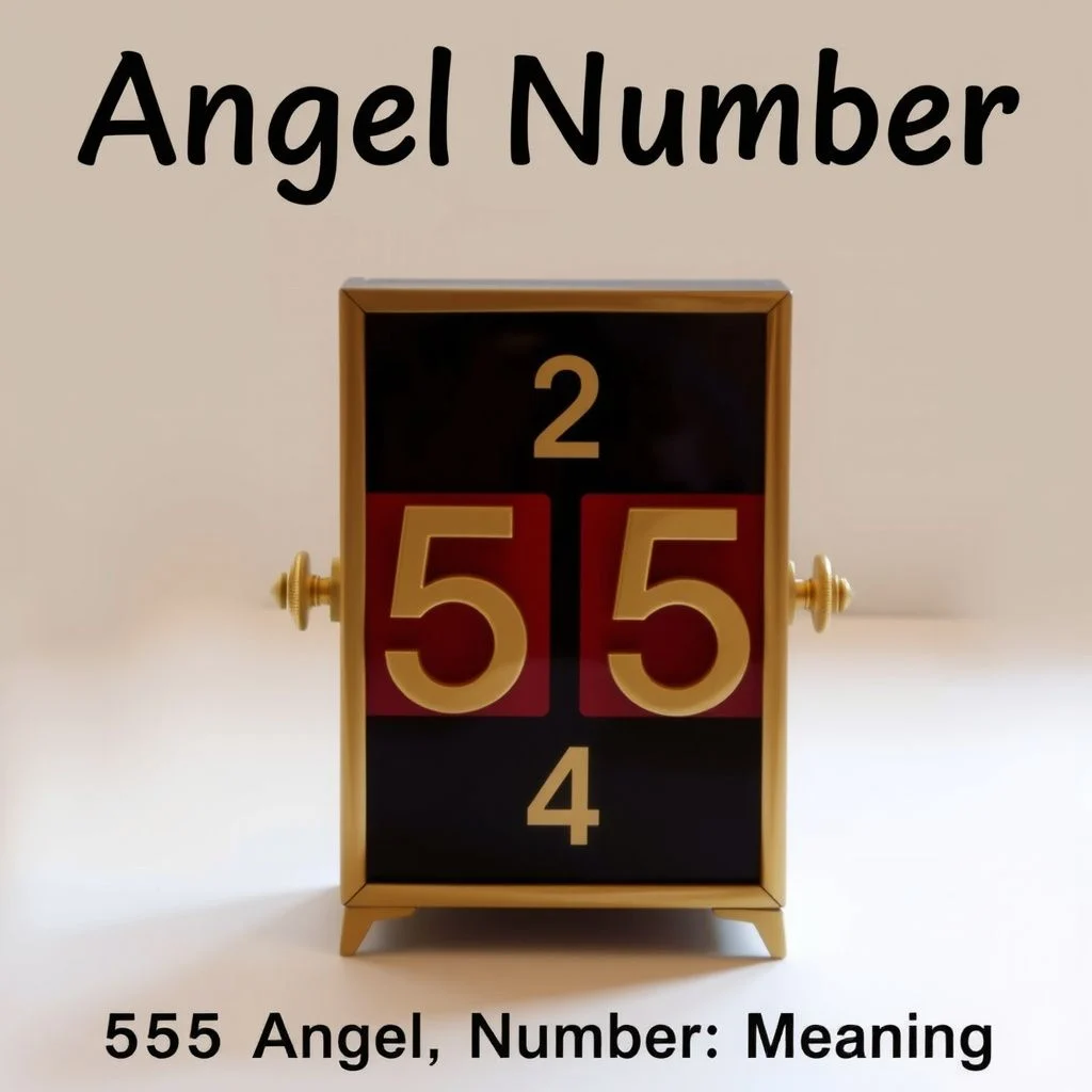 555 angel number meaning illustration