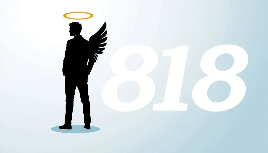 AI-generated illustration for the article "818 Angel Number: Meaning, Love, Money & What to Do"
