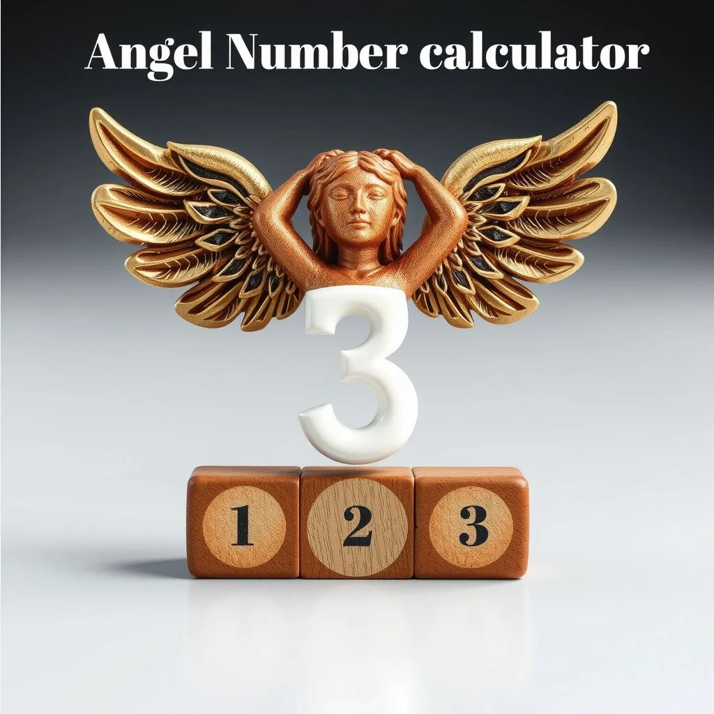 Angel number calculator 3 numbers illustration