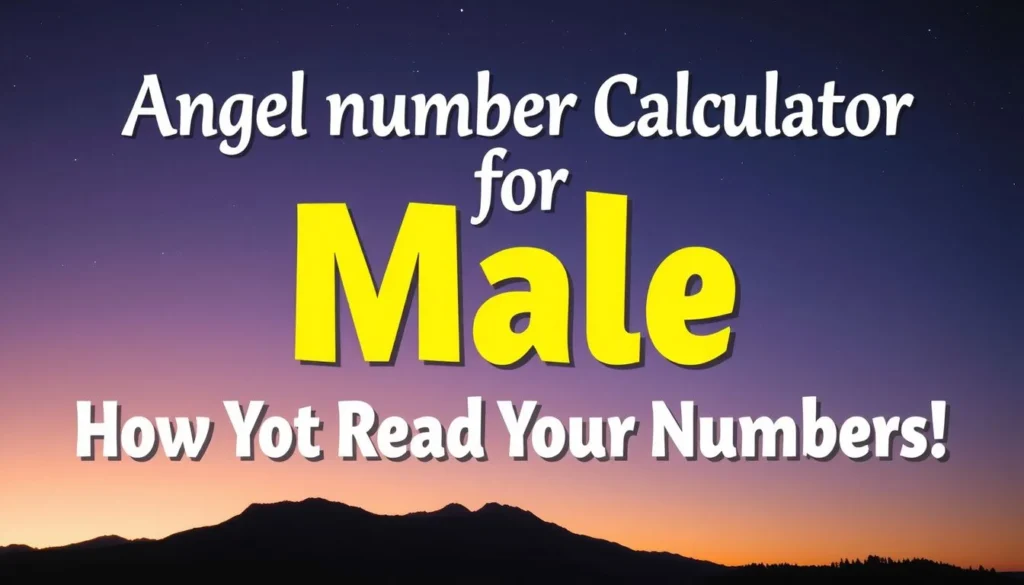 Angel number Calculator for male — Angel Number Calculator for Male: How to Read Your Numbers