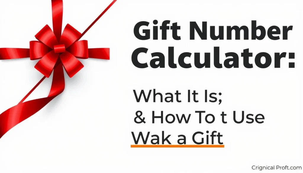 Gift Number Calculator — Gift Number Calculator: What It Is and How to Use It