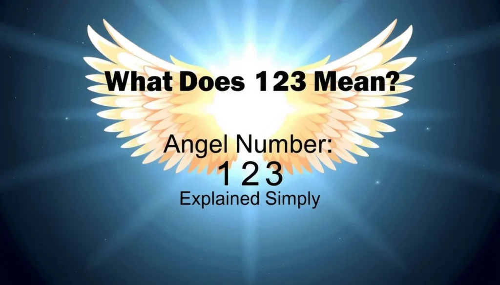 AI-generated illustration for the article "What Does 123 Mean? Angel Number 123 Explained Simply"