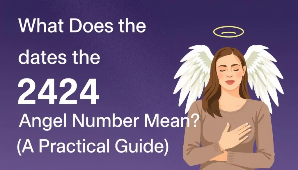 AI-generated illustration for the article "What Does the 2424 Angel Number Mean? A Practical Guide"